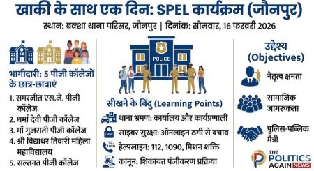 जौनपुर: जब थाने पहुंचे कॉलेज के छात्र, समझी पुलिस की कार्यप्रणाली; बक्शा थाने में SPEL कार्यक्रम का आयोजन