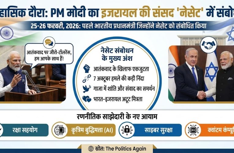 इजरायल की संसद में गूंजा ‘मोदी-मोदी’: ‘नेसेट’ को संबोधित करने वाले पहले भारतीय PM बने नरेंद्र मोदी | The Politics Again