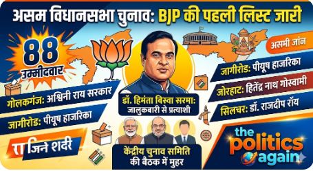 असम चुनाव: BJP के 88 उम्मीदवारों की पहली सूची