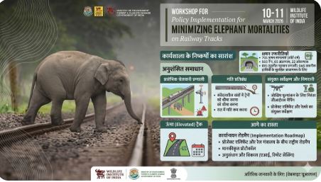 देहरादून WII में आयोजित राष्ट्रीय कार्यशाला में 'प्रोजेक्ट एलिफेंट' और रेल मंत्रालय का बड़ा फैसला