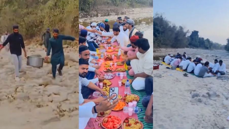 श्रावस्ती: मंदिर के पास मांसाहारी इफ्तार