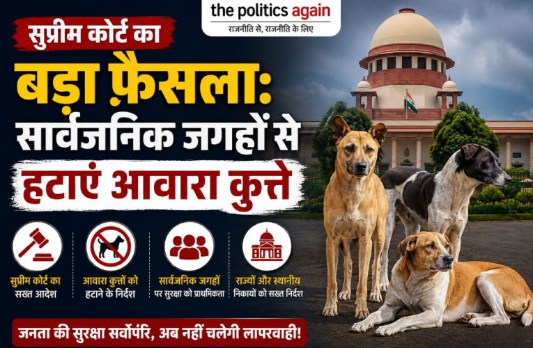 सुप्रीम कोर्ट का बड़ा फैसला: सार्वजनिक जगहों से हटाएं आवारा कुत्ते