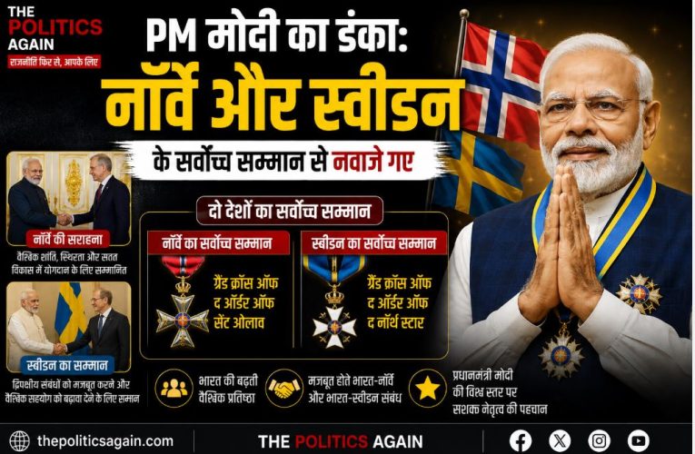 PM मोदी का डंका: नॉर्वे और स्वीडन के सर्वोच्च सम्मान से नवाजे गए