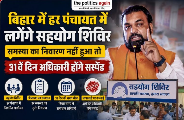बिहार में सहयोग शिविर शुरू, 30 दिन में समाधान नहीं तो सस्पेंशन