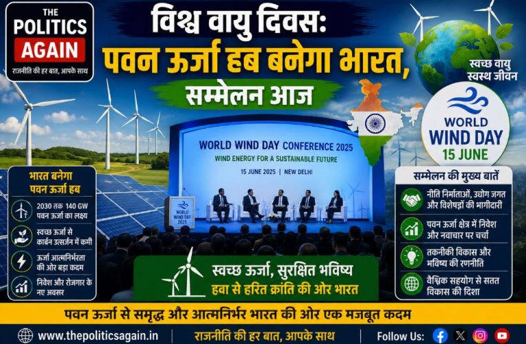 विश्व वायु दिवस: पवन ऊर्जा हब बनेगा भारत, सम्मेलन आज