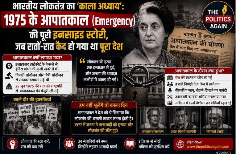 भारतीय लोकतंत्र का काला अध्याय: 1975 के आपातकाल की पूरी कहानी