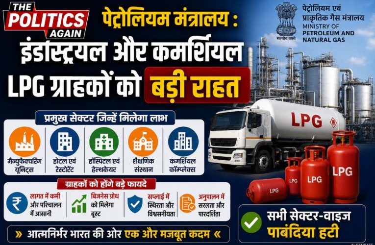 बड़ी राहत: कमर्शियल और इंडस्ट्रियल LPG सप्लाई पर लगी सभी पाबंदियां हटीं