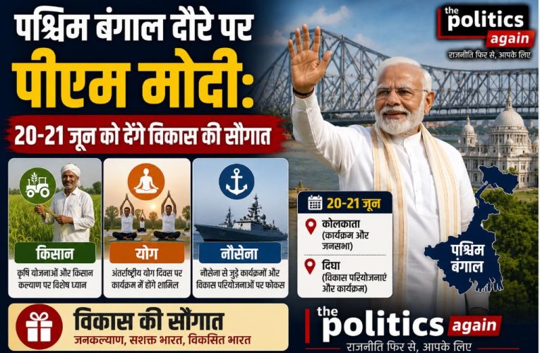 पश्चिम बंगाल में पीएम मोदी: किसानों को सौगात, योग दिवस का नेतृत्व