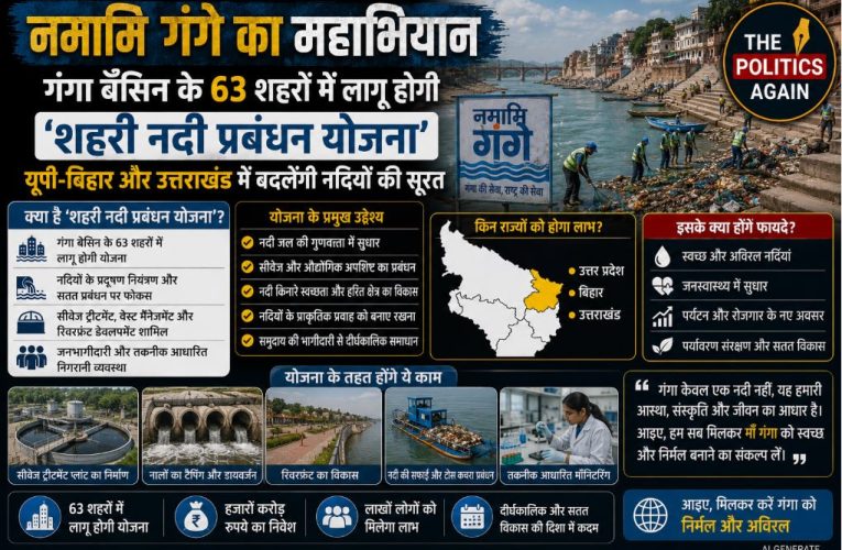 नमामि गंगे: 63 शहरों में नदी प्रबंधन योजना का हो रहा विस्तार