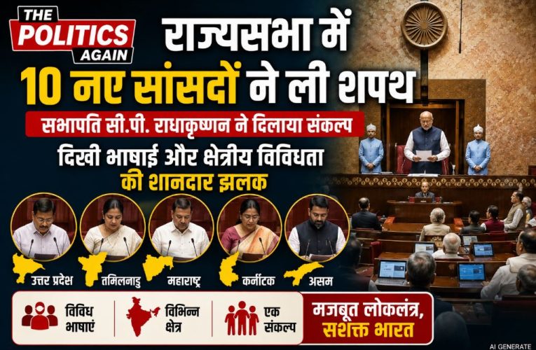 राज्यसभा: सभापति सी.पी. राधाकृष्णन ने 10 नए सांसदों को दिलाई शपथ