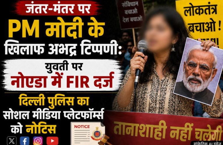 PM मोदी पर अभद्र टिप्पणी मामला : नोएडा में युवती पर FIR दर्ज