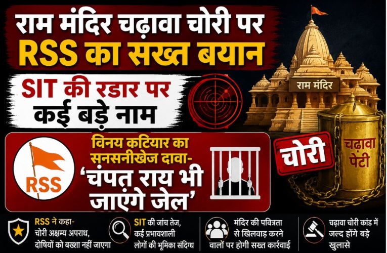 राम मंदिर चढ़ावा चोरी: RSS का सख्त बयान, विनय कटियार का बड़ा दावा