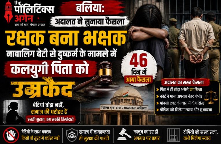 बलिया: नाबालिग बेटी से दुष्कर्म करने वाले पिता को उम्रकैद की सजा