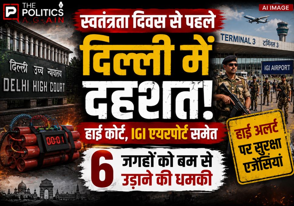 Security personnel and bomb disposal squad conducting a thorough search operation outside Delhi High Court and IGI Airport