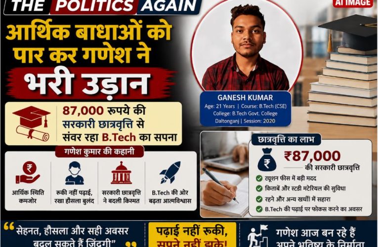 सरकारी छात्रवृत्ति से संवरा B.Tech छात्र गणेश का भविष्य