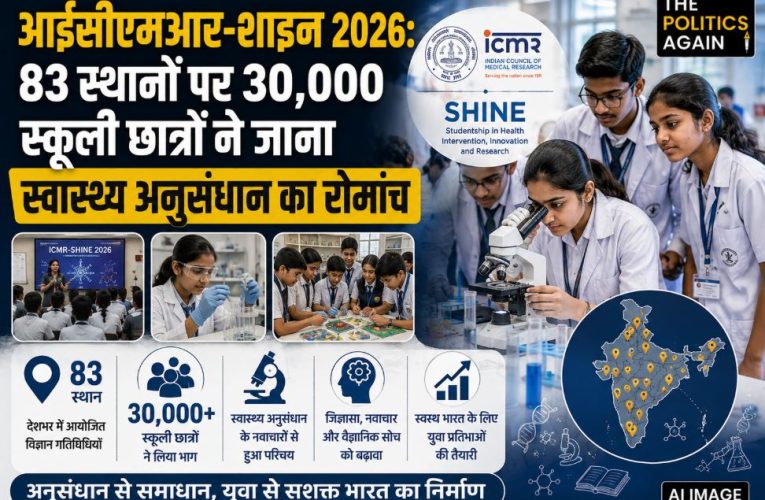 शाइन 2026: आईसीएमआर ने 30,000 छात्रों को स्वास्थ्य अनुसंधान से जोड़ा