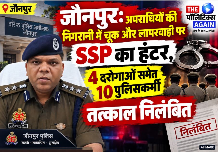 Jaunpur SSP Kunwar Anupam Singh suspends 10 policemen including 4 sub-inspectors for negligence
