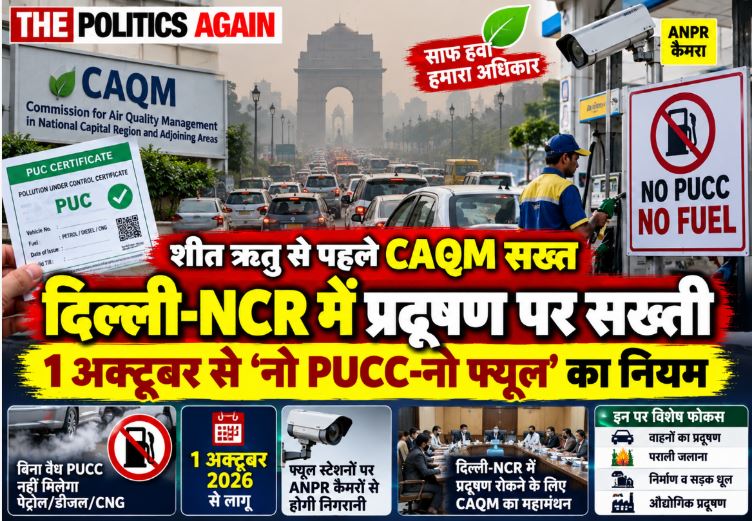 Delhi smog air pollution, CAQM meeting on winter pollution, checking vehicle PUCC at petrol pump, stubble burning in farm fields