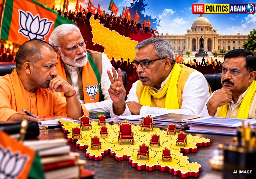 SBSP Chief Om Prakash Rajbhar meeting BJP leaders for seat sharing in UP.