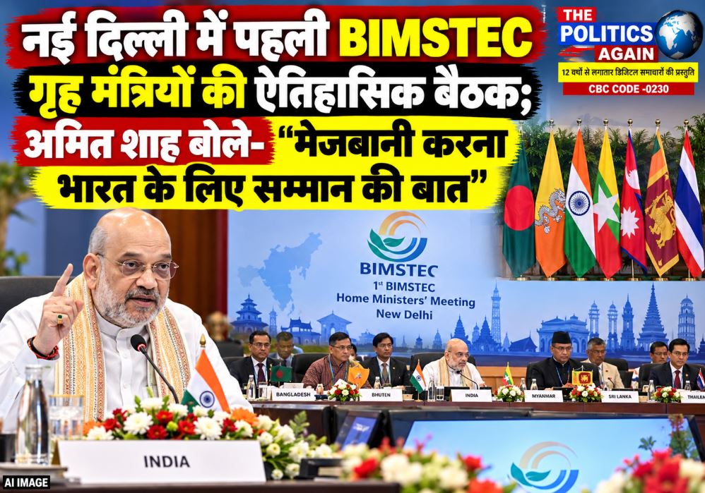 Union Home Minister Amit Shah addressing a BIMSTEC meeting.