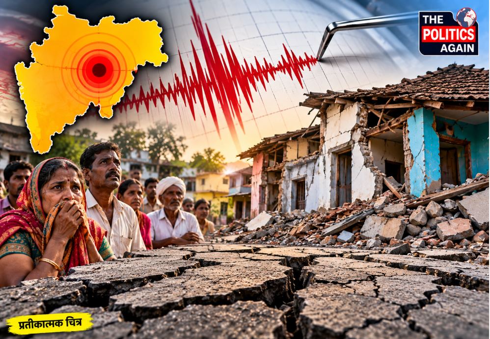 seismograph showing earthquake reading, cracked wall after earthquake India, people running out of house, Drop cover hold on illustration