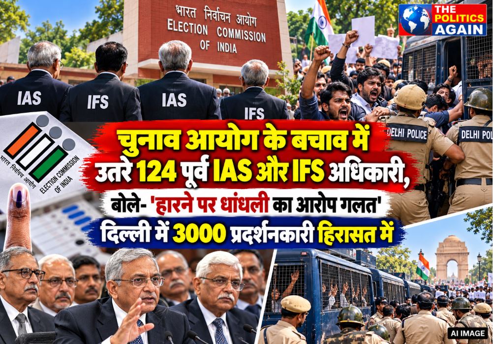 Former IAS and IFS officers defend Election Commission amid ongoing CJP protests in Delhi.
