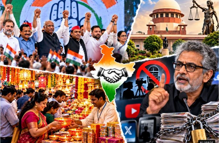 इंडिया गठबंधन की रामलीला मैदान रैली, CJP का समर्थन, CTI व्यापारियों की चिंता और सोशल मीडिया सेंसरशिप का विवाद।