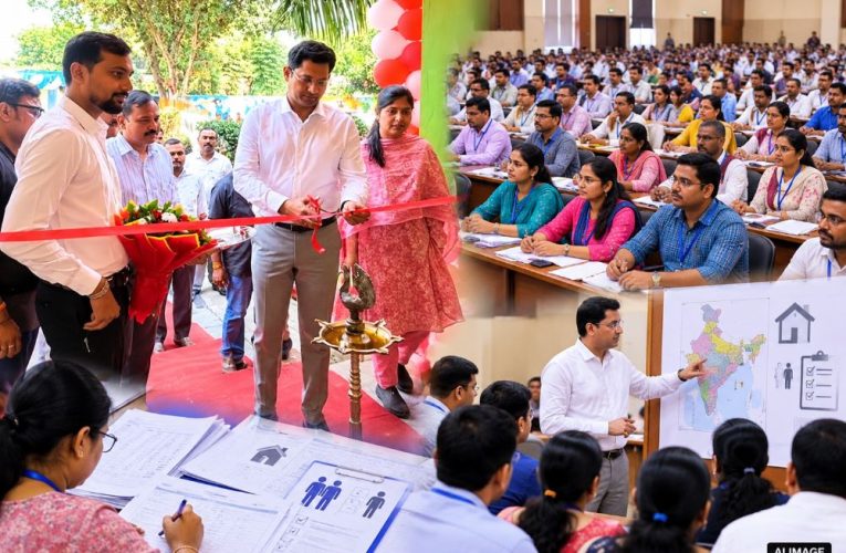 District Magistrate Samuel Paul N inaugurating the Census 2027 training program for enumerators and supervisors in Jaunpur.