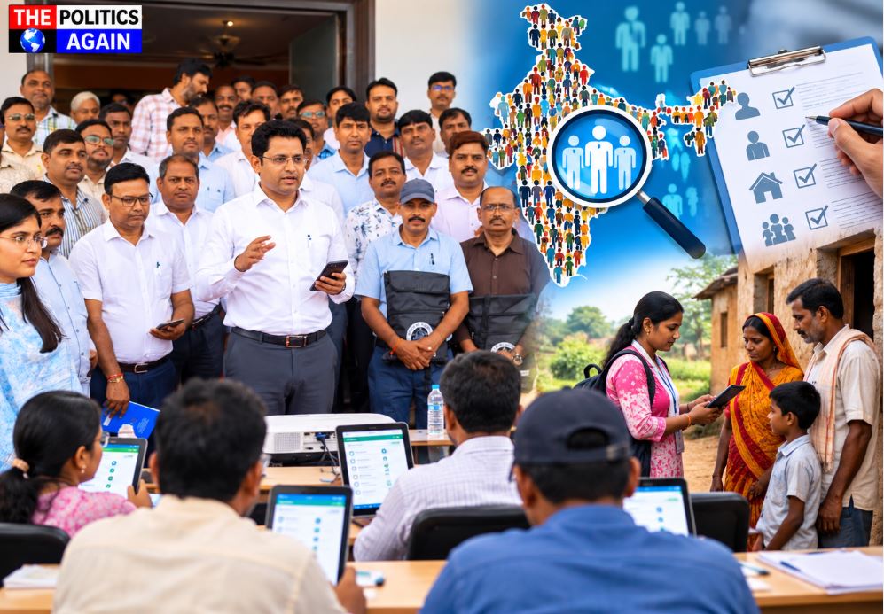 District Magistrate addressing training program, Census 2027 India preparation, UP officers meeting, Indian bureaucrats training session, digital census India