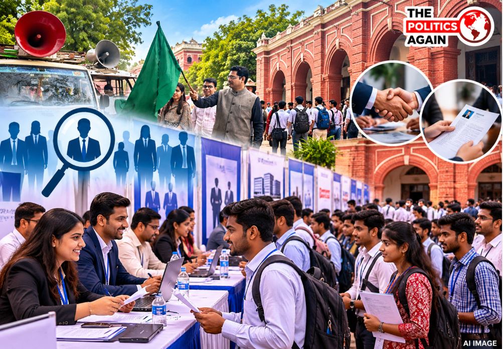जौनपुर रोजगार मेला, बीआरपी इंटर कॉलेज में 2 नवंबर को रोजगार मेला, प्रचार वाहनों को हरी झंडी दिखाते डीएम सैमुअल पॉल एन।