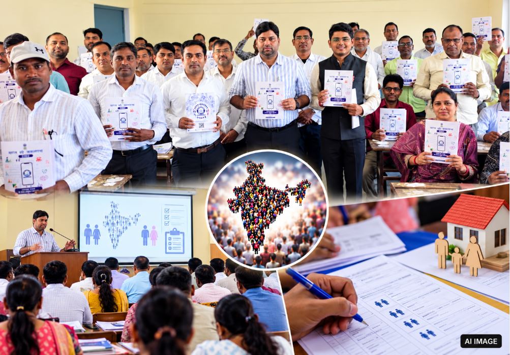 CDO Narendra Kumar Singh inaugurating the Census 2027 enumerator training program in Shahganj, Jaunpur