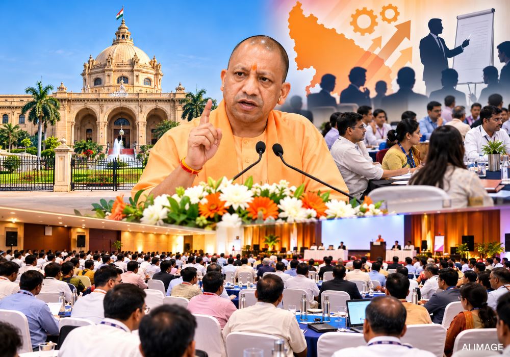 CM Yogi Adityanath and Dr. Jitendra Singh at a capacity building workshop for civil servants.