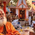 Police team investigating the murder of a Sadhu at a Shiva temple in Muzaffarnagar.