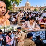 CM Yogi Adityanath reviewing preparations for the UPSSSC PET 2026 exam via video conferencing.