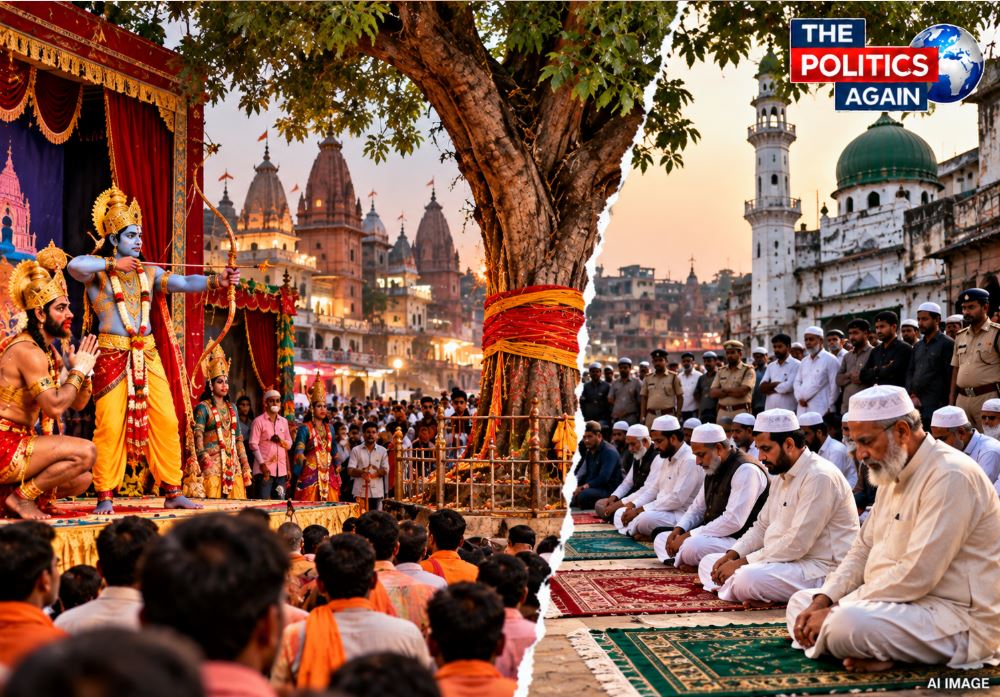 The historic Lat Bhairav Ramleela and Mosque premises in Varanasi.