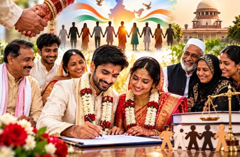 Aditya Sadhu Sawant and Khushi Pravin Shah receiving benefits under the Inter-caste marriage incentive scheme.