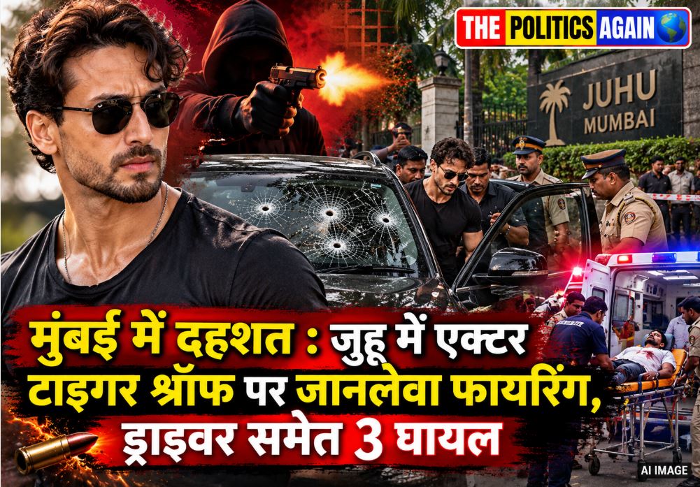 Mumbai Police cordoning off the area near Pushpa Park, Juhu after firing on Tiger Shroff.