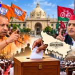 UP Vidhan Sabha building Lucknow, Akhilesh Yadav Yogi Adityanath political contest, Rajya Sabha ballot voting India, UP political parties assembly