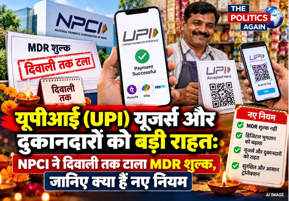 A customer scanning a QR code to make a UPI payment at a local shop.